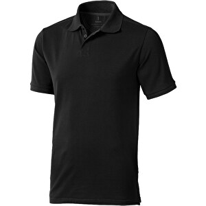Calgary Poloshirt Für Herren , schwarz, Piqué Strick 100% BCI Baumwolle, 200 g/m2, M, 