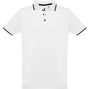 THC ROME WH. 'Slim Fit' Herren Poloshirt , weiß, 100% Baumwolle, XXL, 78,00cm x 60,00cm (Länge x Breite)