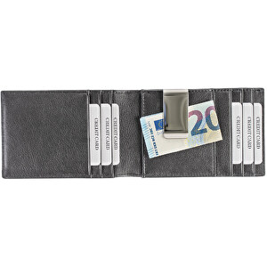 Kartenetui Mit RFID Schutz , schwarz, Rindnappaleder, 11,50cm x 8,00cm (Länge x Breite)
