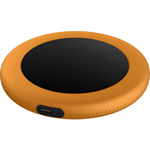 Wireless Charger REEVES-myMATOLA , Reeves, schwarz/orange, Kunststoff, Silikon, 1,05cm (Höhe)