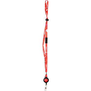 Full Color Badge Lanyard , weiss, Polyester, 90,00cm x 1,00cm (Länge x Breite)