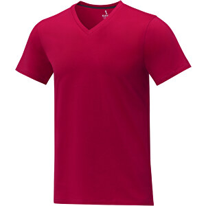 Somoto T-Shirt Mit V-Ausschnitt Für Herren , Green Concept, rot, Single jersey Strick 100% Baumwolle, 160 g/m2, 3XL, 