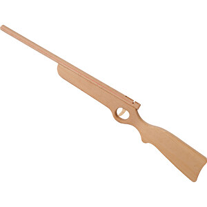 Rifle de madera con banda elástica