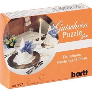 Gutscheinpuzzle 'Dinner' , , 8,80cm x 2,00cm x 6,50cm (Länge x Höhe x Breite)
