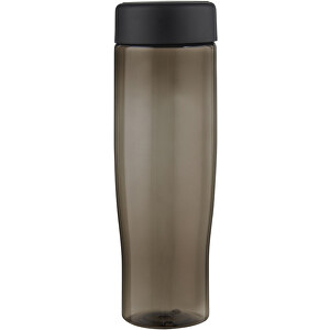 H2O Active® Eco Tempo 700 Ml Wasserflasche Mit Drehdeckel , schwarz / kohle, PCR Kunststoff, PP Kunststoff, 22,20cm (Höhe)