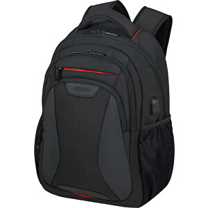 American Tourister - AT Work - Laptop Backpack 15.6' ECO USB , Samsonite, bass schwarz, 100% rPET Polyester, 20,00cm x 52,00cm x 35,00cm (Länge x Höhe x Breite)