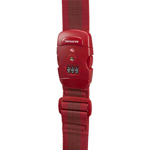 Samsonite - LUGGAGE STRAP/ Koffergurt 50mm TSA Schloss , Samsonite, red, 35% ABS + 65% PP, 17,00cm x 5,00cm x 7,50cm (Länge x Höhe x Breite)