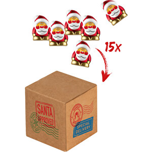 Mini-Cargo Santas , mehrfarbig, Pappe, 5,80cm x 5,80cm x 5,80cm (Länge x Höhe x Breite)
