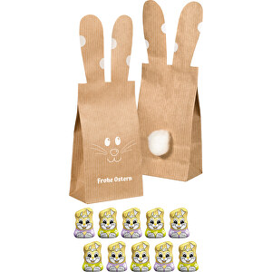 Bunny Bag Gold Bunny , beige, Papier, 4,00cm x 20,00cm x 7,00cm (Länge x Höhe x Breite)