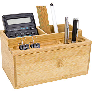 ROMINOX® Schreibtisch-Organizer // Butler , Bambus, 18,00cm x 9,50cm x 10,50cm (Länge x Höhe x Breite)