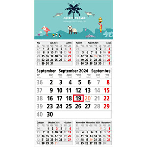 5-Monats-Kalender Budget 5 Bestseller Inkl. 4C-Druck , hellgrau rot, 56,00cm x 30,00cm (Länge x Breite)