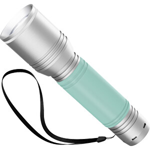 Taschenlampe REEVES MyFLASH 700 , Reeves, silber / weiß / mint, Aluminium, Silikon, 130,00cm x 29,00cm x 38,00cm (Länge x Höhe x Breite)