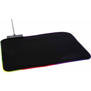RGB Gaming Mauspad , schwarz, Nylon, 36,10cm x 26,30cm x 0,30cm (Länge x Höhe x Breite)