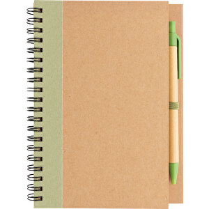 Kraft Spiral Notebook z dlugopisem