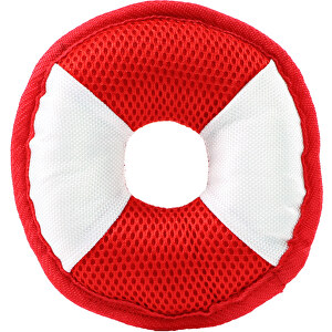 Hundespielzeug Flying Disc , weiß/rot, Material: Polyester, Füllung: Polyesterfasern, Innen: Polyesterfilz, 16,00cm x 16,00cm (Höhe x Breite)