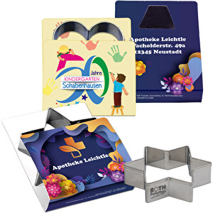 Backförmchen Single-Pack - Weihnachten - Elch 4/0-c, Lasergravur , individuell, Papier, Edelstahl, 7,50cm x 1,50cm x 6,00cm (Länge x Höhe x Breite)