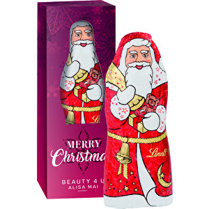 Lindt Weihnachtsmann 40 G , Lindt, Werbebox aus weißem Karton, 2,90cm x 11,20cm x 4,10cm (Länge x Höhe x Breite)