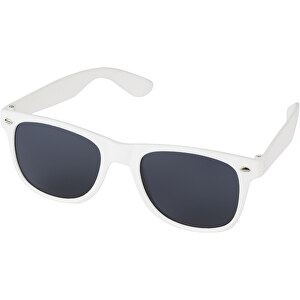Sun Ray Sonnenbrille Aus Recyceltem Kunststoff , weiß, Recycelbarer PP Kunststoff, 14,50cm x 4,90cm (Länge x Breite)