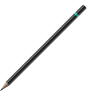 Crayon, naturel, rond, laqué noir