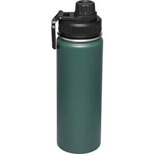 Vakuum-Isolierflasche ARMY STYLE , grün, Edelstahl / Silikon / Kunststoff, 29,50cm (Länge)