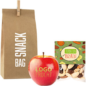 LogoFrucht Power Snack Bag - Rot - Goldberry , braun, Folie (PE), Papier, 8,00cm x 23,00cm x 10,00cm (Länge x Höhe x Breite)