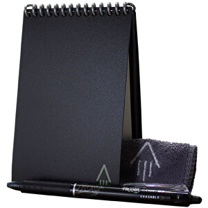 Rocketbook® Core Mini A6 Siebdruck , BiC, schwarz, 14,60cm x 9,00cm (Länge x Breite)