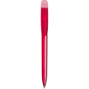 BIC® Super Clip Kugelschreiber Siebdruck , BiC, transparentes rosa, Kunststoff, 14,40cm x 1,20cm (Länge x Breite)