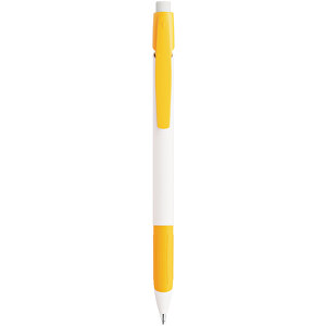 BIC® Media Clic Grip Druckbleistifit , BiC, weiß/gelb, Kunststoff, 14,70cm x 1,30cm (Länge x Breite)