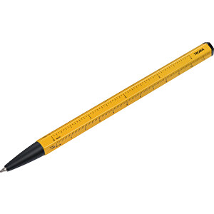TROIKA Multitasking-Kugelschreiber CONSTRUCTION BASIC , Troika, gelb, schwarz, Aluminium, Metall, 15,00cm x 1,00cm x 1,00cm (Länge x Höhe x Breite)