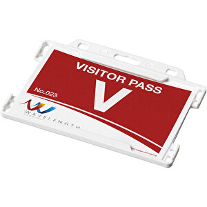 Vega Kartenhalter Aus Recyceltem Kunststoff , weiß, Recycelter PP Kunststoff, 9,00cm x 0,40cm x 6,50cm (Länge x Höhe x Breite)