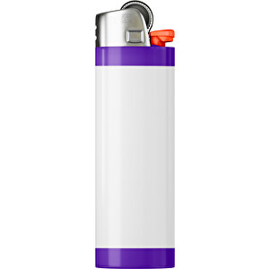 BIC® J26 Digital Wrap Feuerzeug , BiC, weiß / violet, Delrin®, Stahl, 2,50cm x 1,50cm x 8,20cm (Länge x Höhe x Breite)