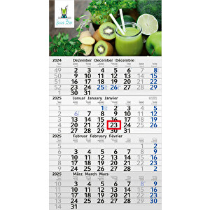 4-Monats-Kalender Budget 4 Green+blue, Blau , hellgrau, blau, 56,00cm x 30,00cm (Länge x Breite)