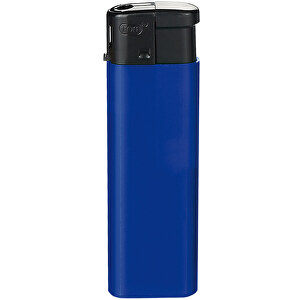 TOM® EB-51 23 Elektronik-Feuerzeug , Tom, blau/schwarz, AS/ABS, 2,40cm x 8,00cm x 1,00cm (Länge x Höhe x Breite)