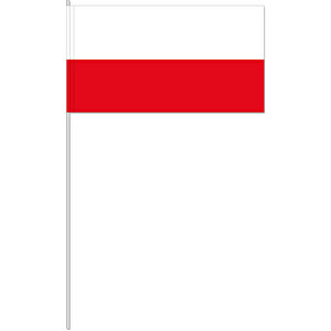 Dekofahne 'Polen' , Offsetpapier 80g/qm, 12,00cm x 40,00cm x 24,00cm (Länge x Höhe x Breite)