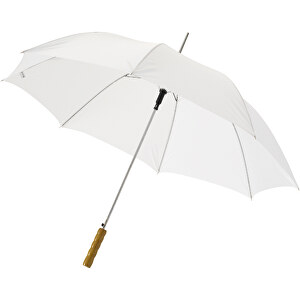 Lisa 23' Automatikregenschirm Mit Holzgriff , weiß, Polyester, 83,00cm (Höhe)