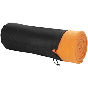 Huggy Fleecedecke Mit Hülle , orange, 100% Polar Fleece, 200 g/m2, 150,00cm x 120,00cm (Länge x Breite)