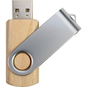USB-Stick SWING Nature 16GB , Promo Effects MB , Ahorn MB , 16 GB , Holz/Metall MB , 3 - 10 MB/s MB , 5,70cm x 1,00cm x 1,90cm (Länge x Höhe x Breite)