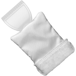 Eiskratzer 'Eishexe' Mit Handschuh , weiß, Textil, 30,00cm x 2,00cm x 17,50cm (Länge x Höhe x Breite)