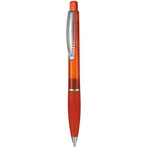 Kugelschreiber Club Transparent SI , Ritter-Pen, feuer-rot, ABS-Kunststoff, 14,20cm (Länge), Bild 1