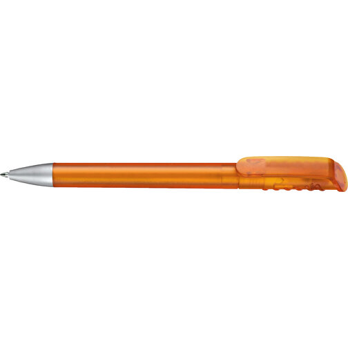 Kugelschreiber TOP SPIN FROZEN , Ritter-Pen, orange-frozen, ABS-Kunststoff, 14,10cm (Länge), Bild 3