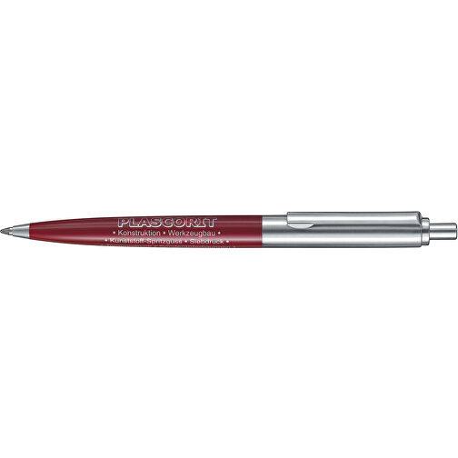 Kugelschreiber KNIGHT , Ritter-Pen, dunkel-rot, ABS + Metall, 13,40cm (Länge), Bild 3