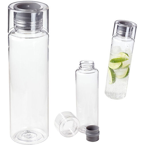Trinkflasche 'Acqua' Tritan , transluzent-grau, Kunststoff, 23,00cm (Höhe), Bild 2