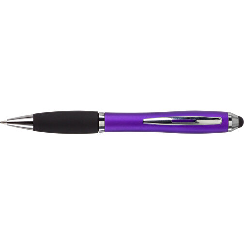 Kugelschreiber Aus Kunststoff Lana , violett, ABS, Plastik, Metall, Kautschuk, 13,30cm (Höhe), Bild 3