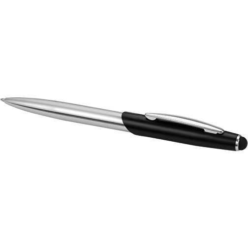 Geneva Stylus Kugelschreiber- Und Tintenrollerset , silber, schwarz, Metall, 13,50cm (Länge), Bild 4