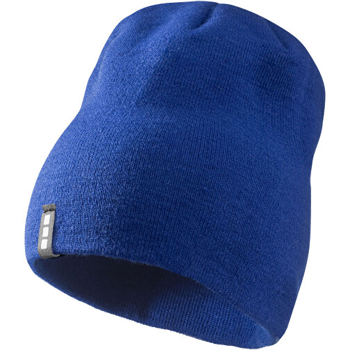 Level Mütze , royalblau, 1x1 Rib Strick 100% Acryl, 26,00cm x 19,00cm (Höhe x Breite), Bild 1