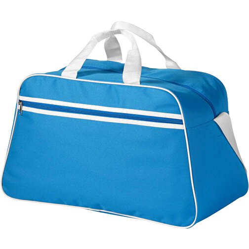 San Jose Sporttasche 30L , processblau / weiß, 600D Polyester, 48,00cm x 28,00cm x 25,00cm (Länge x Höhe x Breite), Bild 1