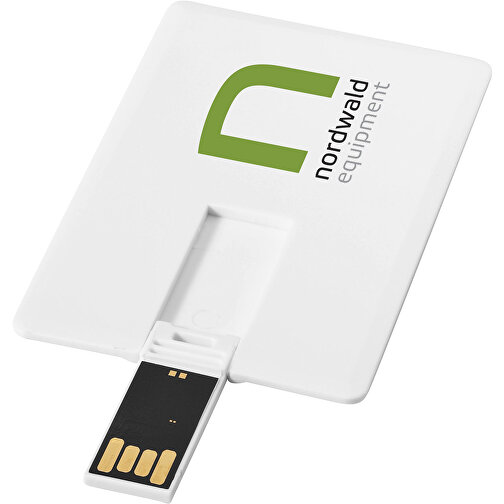 Slim 2 GB USB-Stick 2.0 Im Kreditkartenformat , weiß MB , 2 GB , Kunststoff MB , 5,10cm x 8,30cm (Länge x Breite), Bild 2