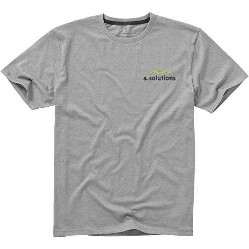 Nanaimo T-Shirt Für Herren , grau meliert, Single jersey Strick 90% Baumwolle, 10% Viskose, 160 g/m2, M, , Bild 4