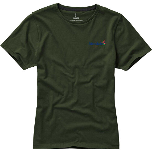 Nanaimo – T-Shirt Für Damen , armeegrün, Single jersey Strick 100% BCI Baumwolle, 160 g/m2, XS, , Bild 2