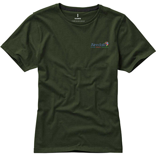 Nanaimo – T-Shirt Für Damen , armeegrün, Single jersey Strick 100% BCI Baumwolle, 160 g/m2, L, , Bild 4